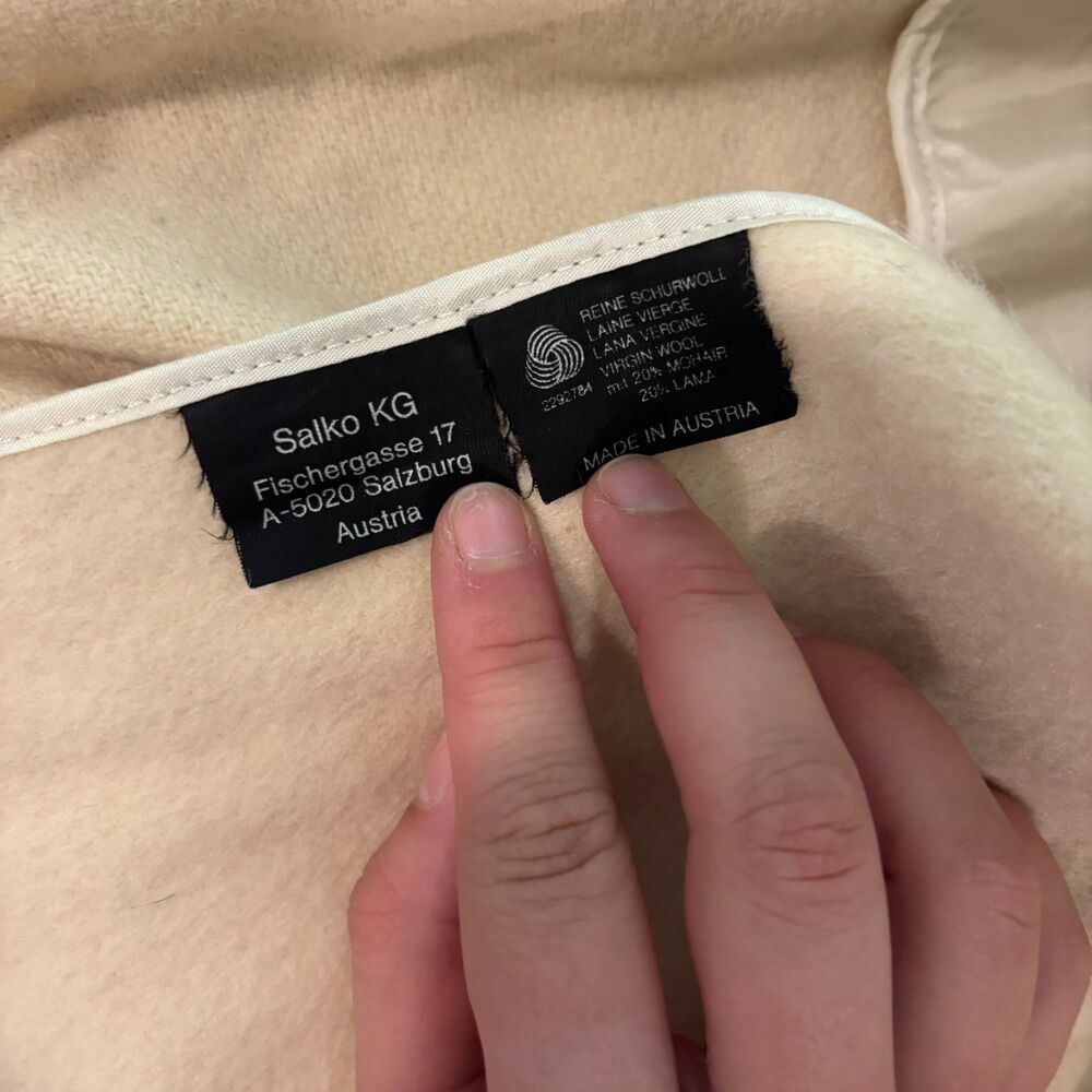 Salko Vintage Women’s Wool Austrian Long Neutral Cream Peacoat Size 36 - Picture 5 of 12